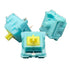 Drie KTT Sea Salt Lemon switches – geel met lichtblauw in verschillende hoeken